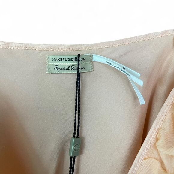 Luxury Vintage Gold Satin Mesh-Detail Camisole Top - Picture 7 of 8